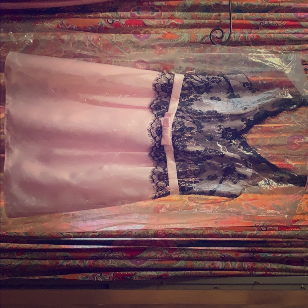 Brand New Pink and Black Prom Dress